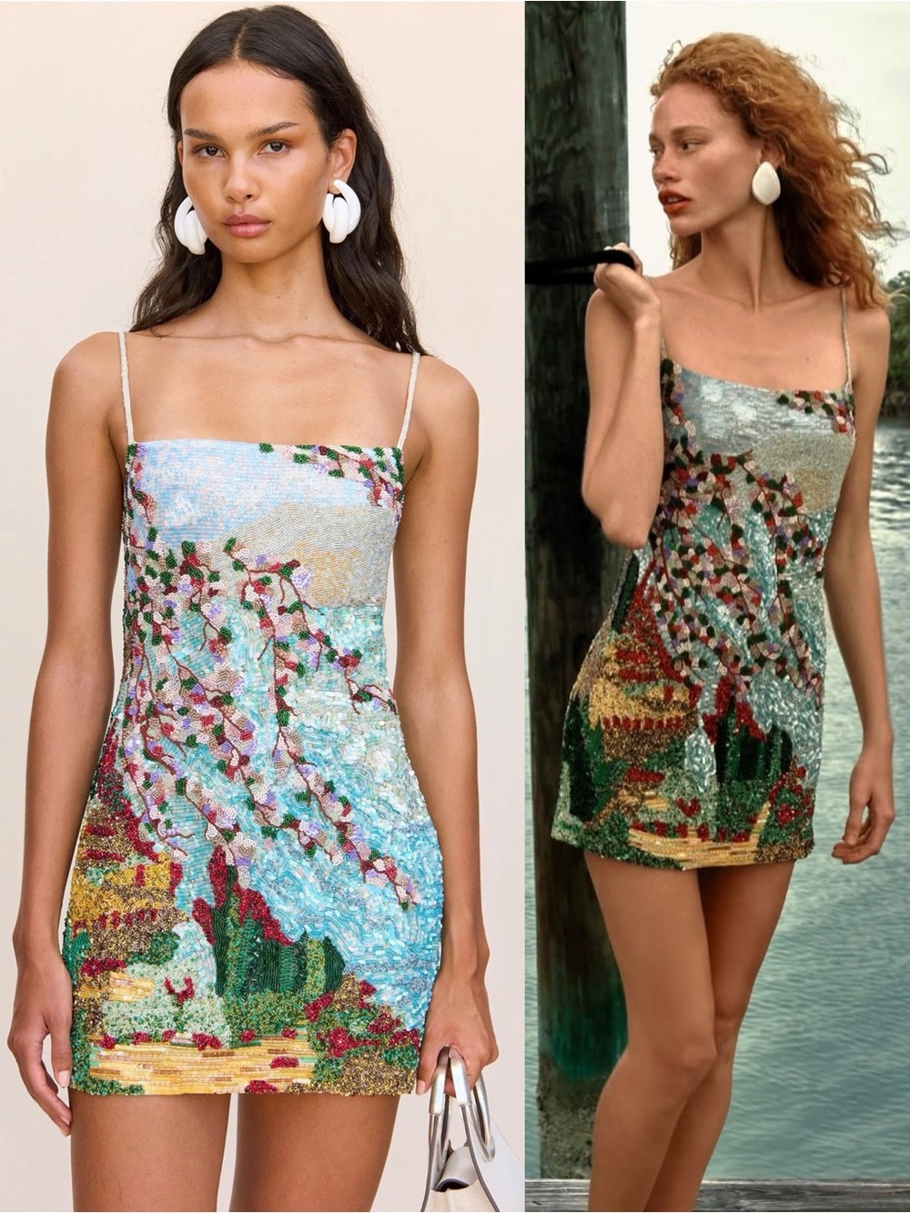 Cult Gaia Bebe Embellished Mini Dress Full Blossom